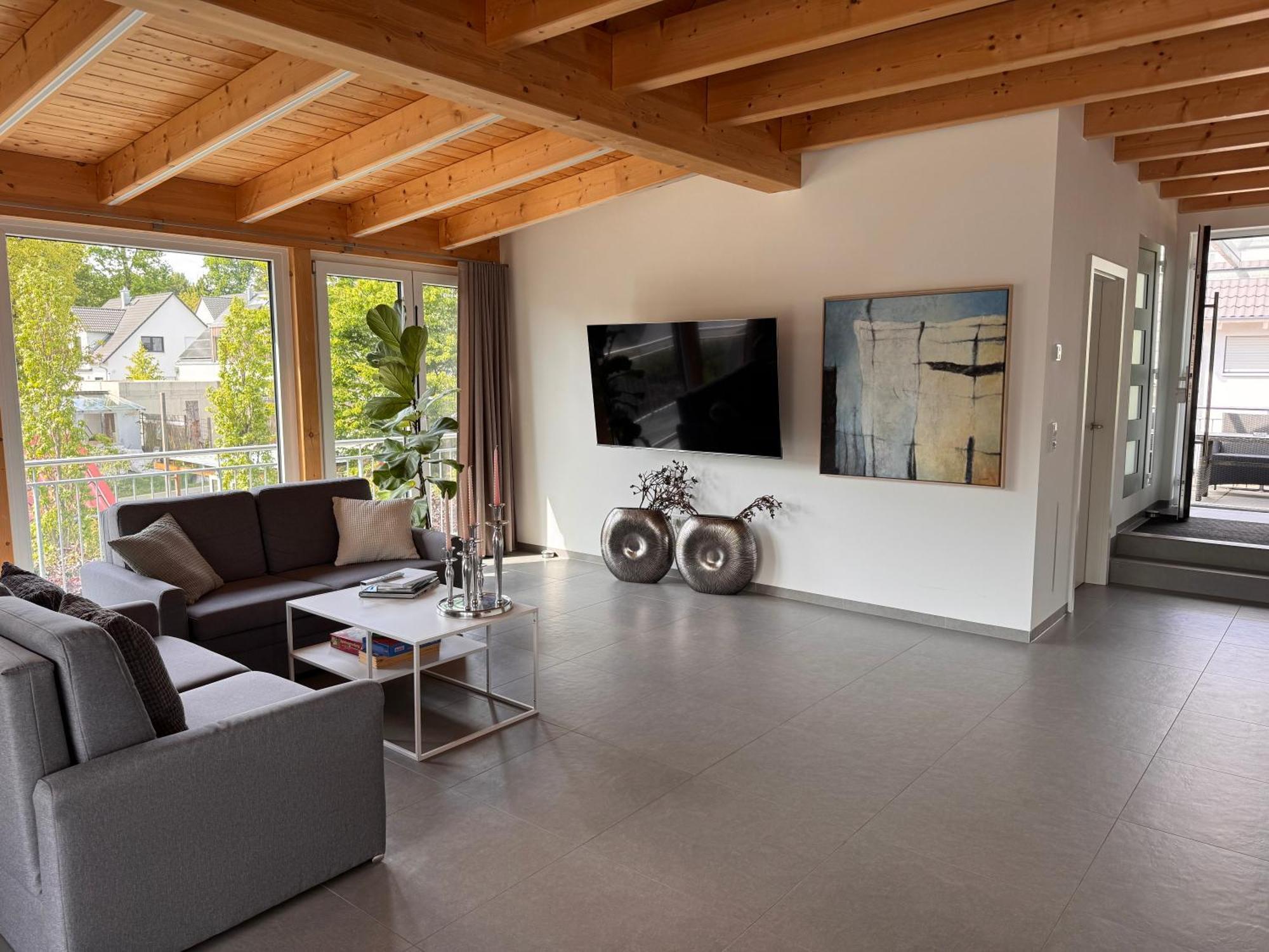 Moderne Ferienunterkunft/Wohnung Burgthann 外观 照片