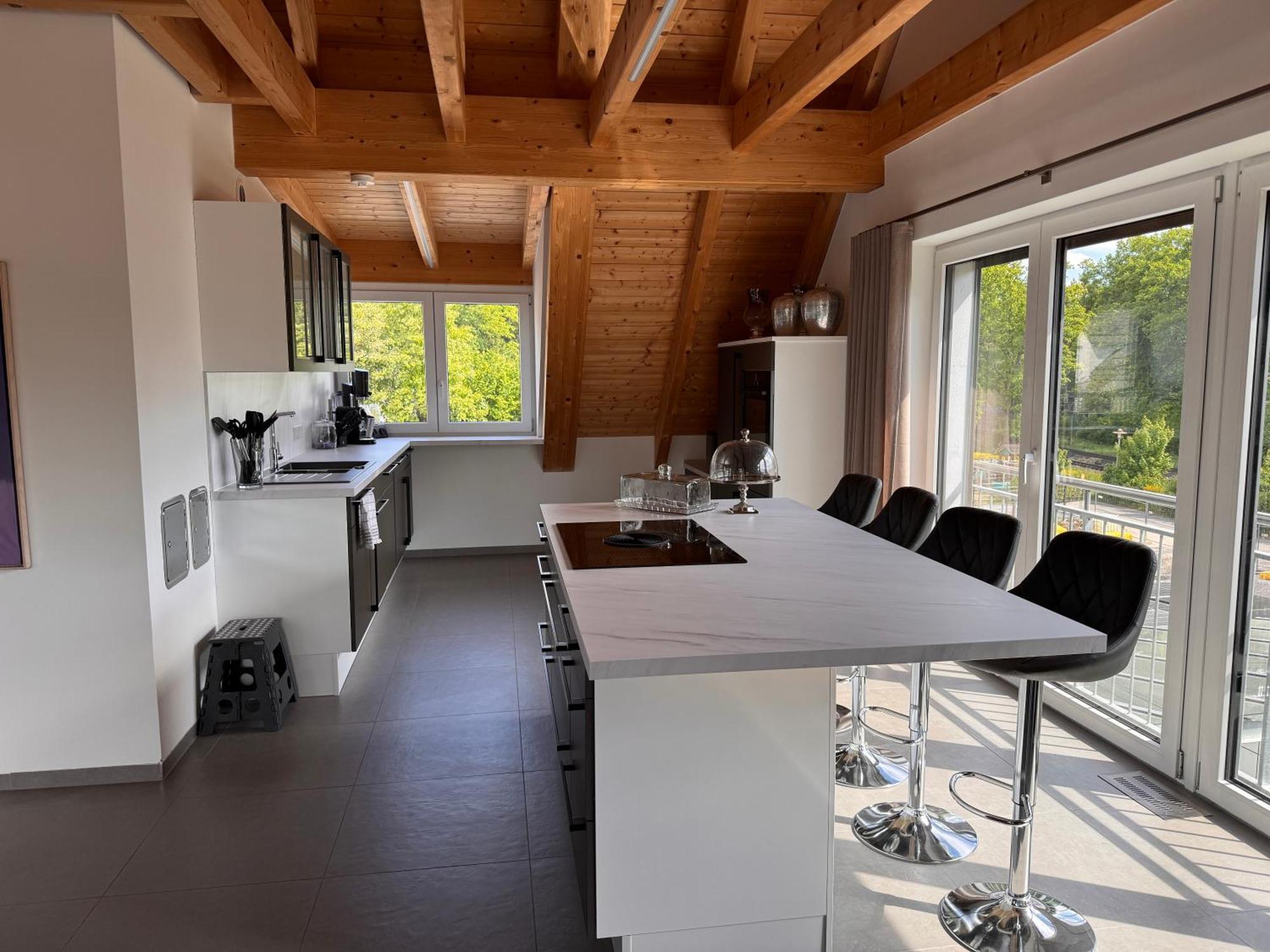 Moderne Ferienunterkunft/Wohnung Burgthann 外观 照片